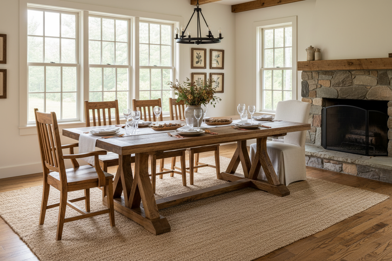 Monarch Dining Table – Farmhouse Room Scene